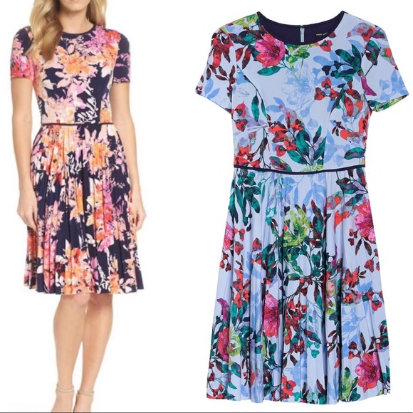 Maggy London Dresses & Skirts - NEW Maggie London Floral Fit Flare Pleated Dress
